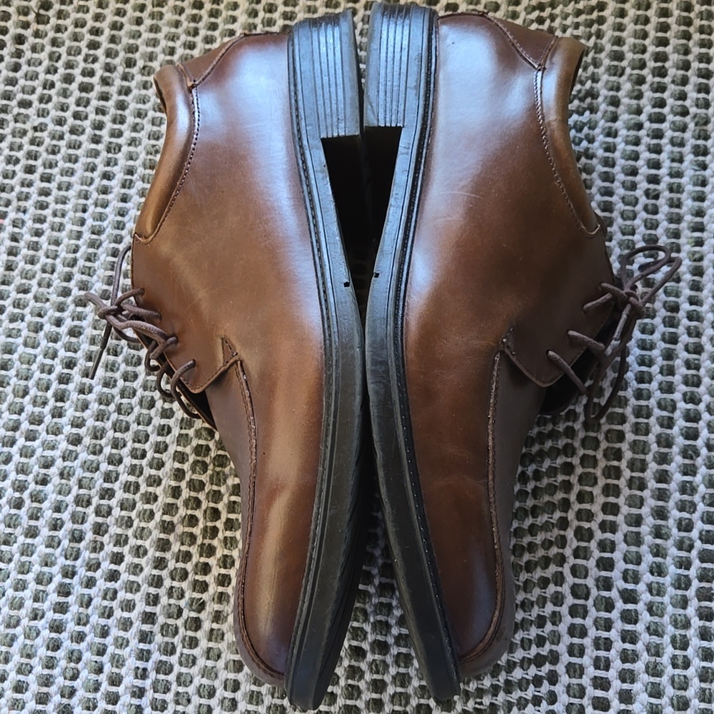Nunn Bush Leather comfort gel dress shoes 10.5 Brown Dress Business Graduation